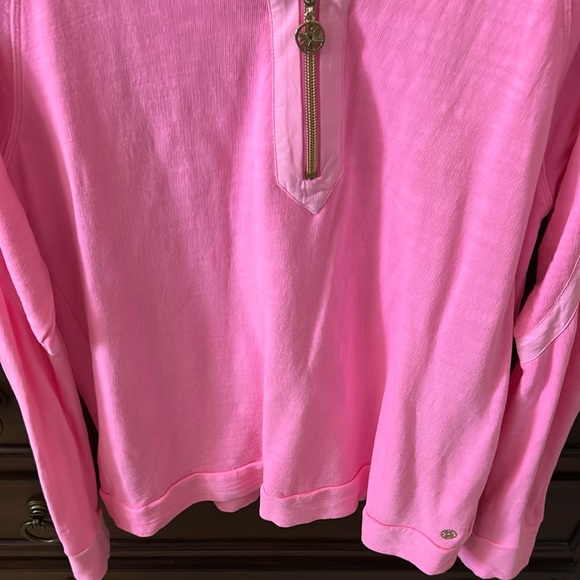Lilly Pulitzer Luxletic Ashlee pink long sleeve quarter zip pullover - Picture 4 of 9
